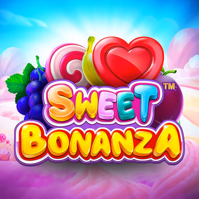 Sweet Bonanza slot showcasing colorful candies and fruit symbols with tumbling reels mechanic